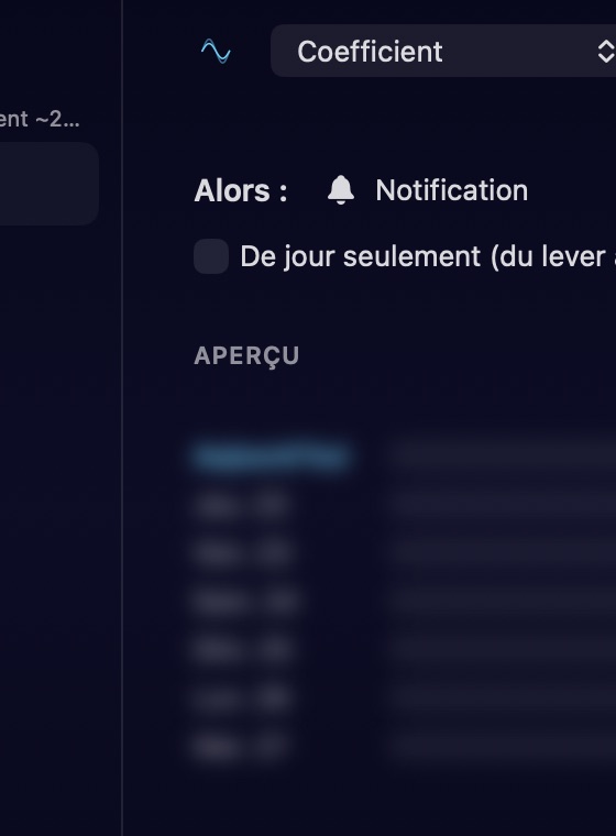 Modèles d'alertes de Tide It avec les nouvelles icônes de marée