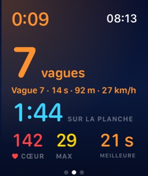Apple Watch : chaque vague en surf
